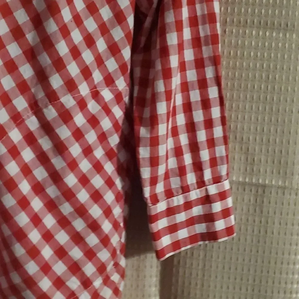 JOAN RIVER CHECKER SHIRT M red white - Picture 4 of 8
